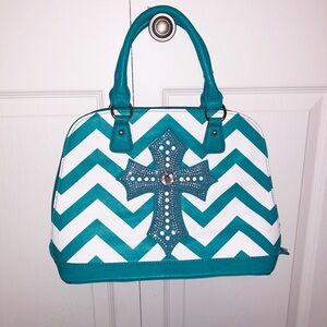 Rhinestone cross handbag